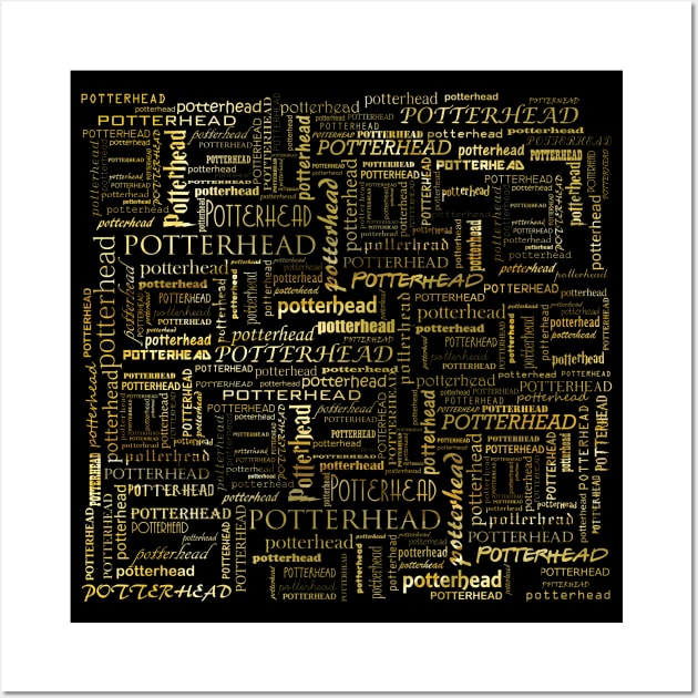 Potterhead pattern / texture (liquid gold) - gift idea Wall Art by Vane22april